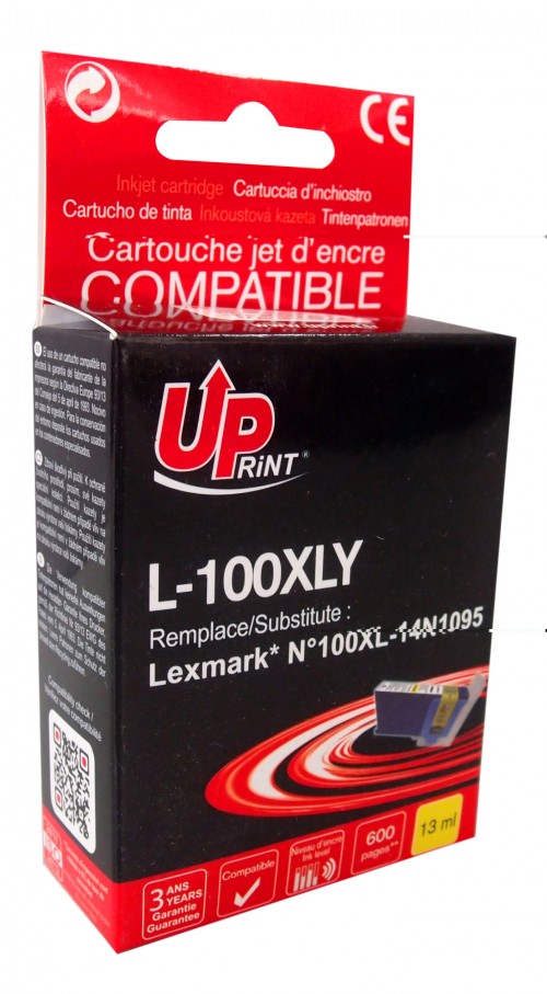 UP-L-100XLY-LEXMARK PRO205/805/905-N°100XL-Y
