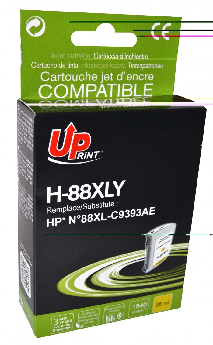 UP-H-88XLY-HP C9393-N°88XL-REMA-Y