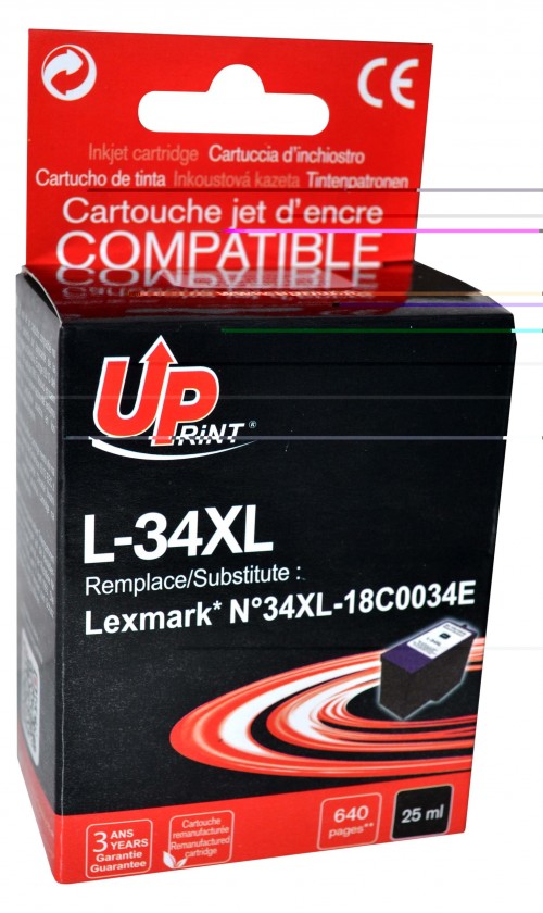 UP-L-34XL-LEXMARK 18C0034E-N°34XL-BK