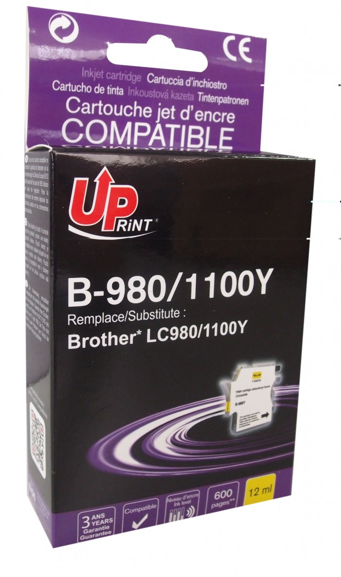UP-B-980/1100Y-BROTHER UNIV DCP 145/165-MFC290/490-LC980/1100-Y