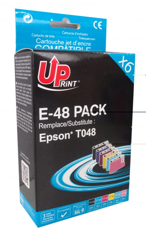 UP-E-48-PACK 6|EPSON R300-T048 (BK+C+M+Y+LC+LM )