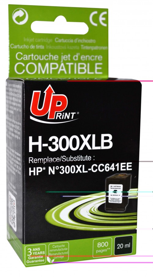 UP-H-300XLB-HP CC641EE-N°300XL-REMA-BK