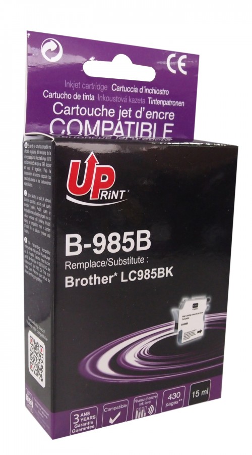 UP-B-985-BROTHER DCP J125/315-MFC J265/410-LC985-BK