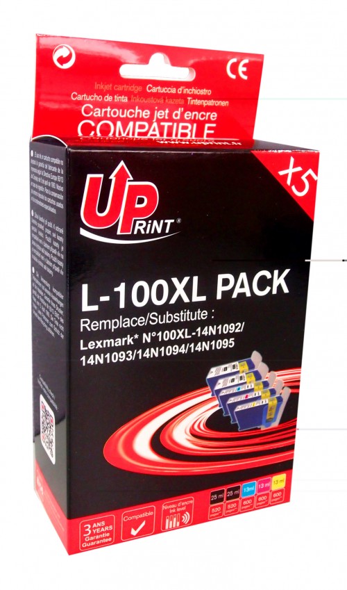 UP-L-100XL-PACK|LEXMARK PRO205/805/905-N°100XL (2BK+C+M+Y)