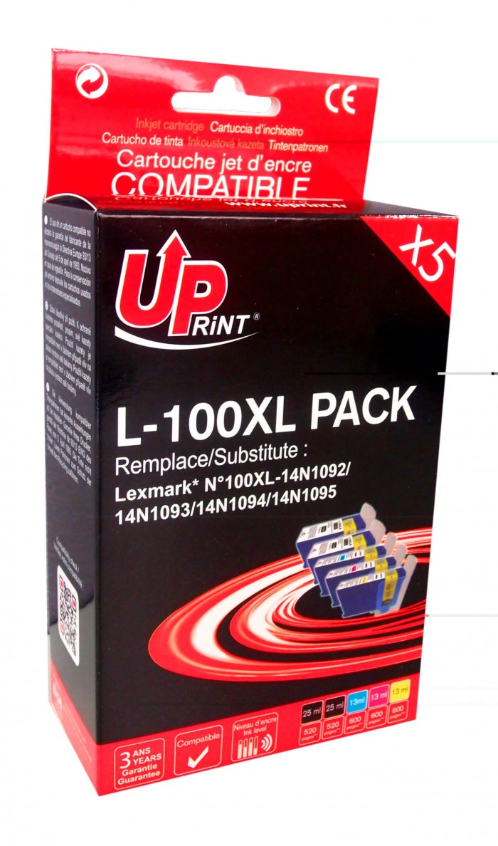 UP-L-100XL-PACK|LEXMARK PRO205/805/905-N°100XL (2BK+C+M+Y)