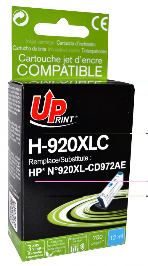 UP-H-920XLC-HP CD972-N°920XL-NEW CHIP-REMA-C