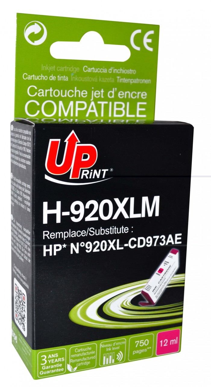 UP-H-920XLM-HP CD973-N°920XL-NEW CHIP-REMA-M