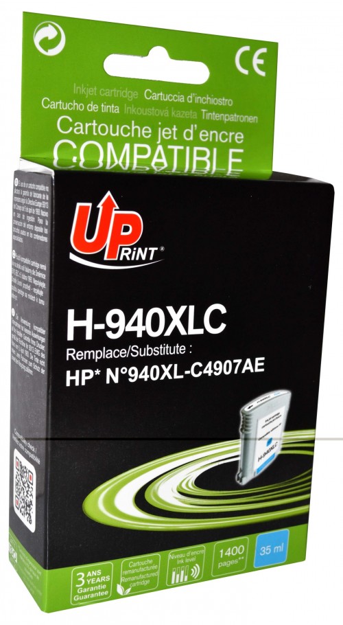 UP-H-940XLC-HP C4907-N°940XL-NEW CHIP-REMA-C