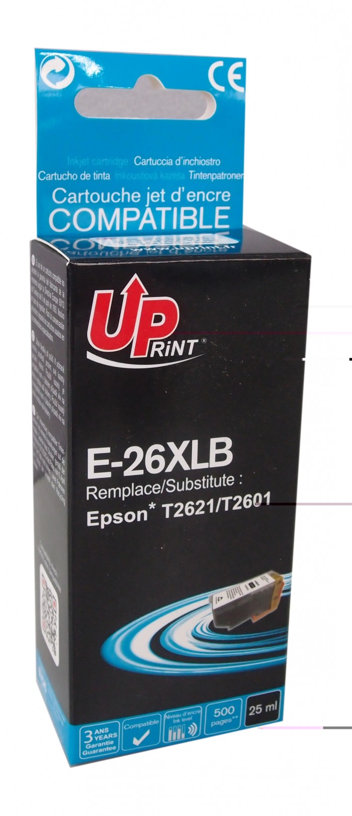 UP-E-26XLB-EPSON XP600/700/800-T2621-BK