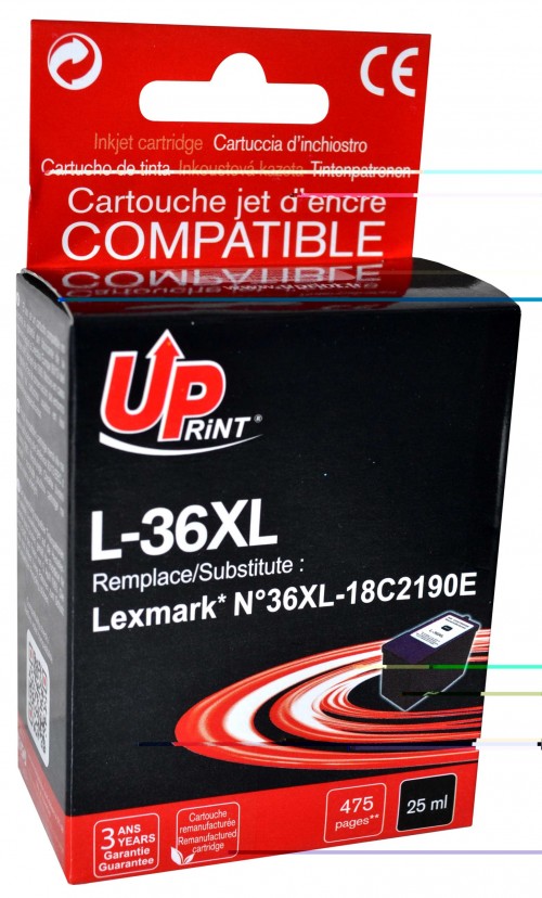 UP-L-36XL-LEXMARK N°36XL-18C2130E/18C2170E-BK