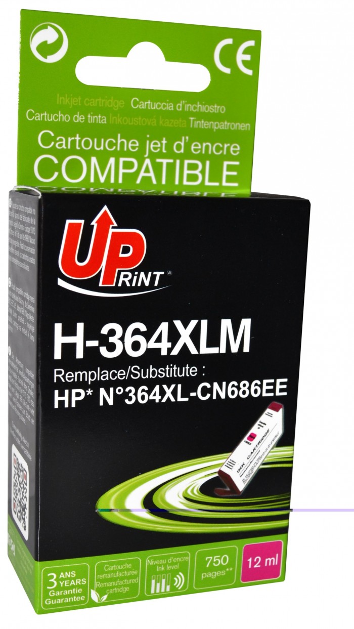 UP-H-364XLM-HP CN686-N°364XL-NEW CHIP 2-REMA-M