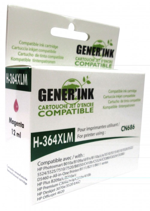 GENERINK-H-364XLM-HP CN686/(N°364XL)-INK LEVEL CHIP-M-REMA#