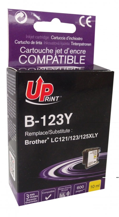 UP-B-123Y-BROTHER DCPJ4110DW-NEW CHIP V3-LC123-Y