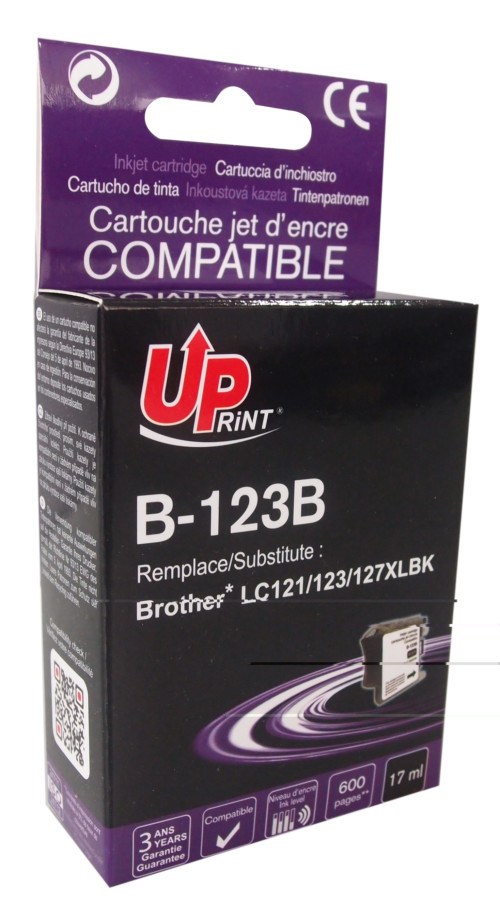UP-B-123B-BROTHER DCPJ4110DW-LC123-CHIP V3-BK