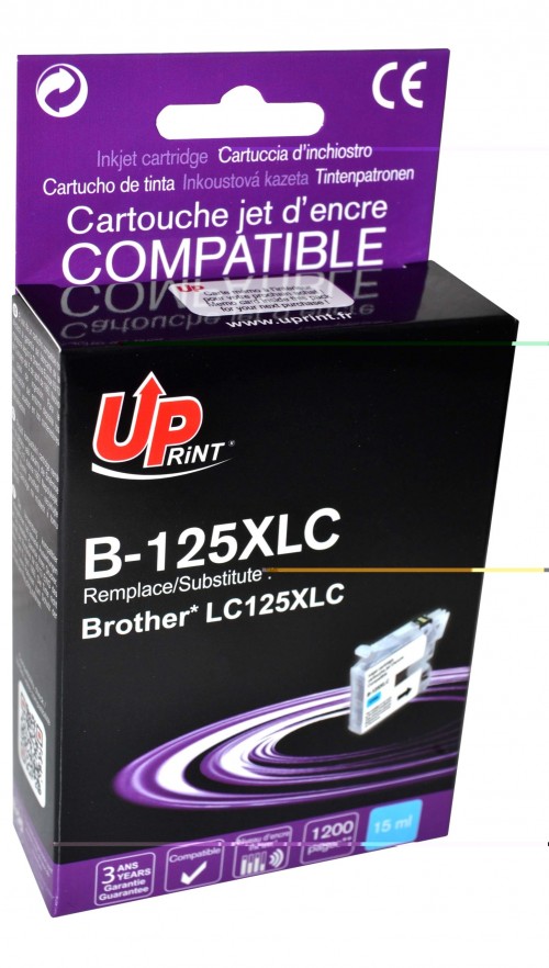 UP-B-125XLC-BROTHER DCPJ4110DW-NEW CHIP 3-LC125XL-C