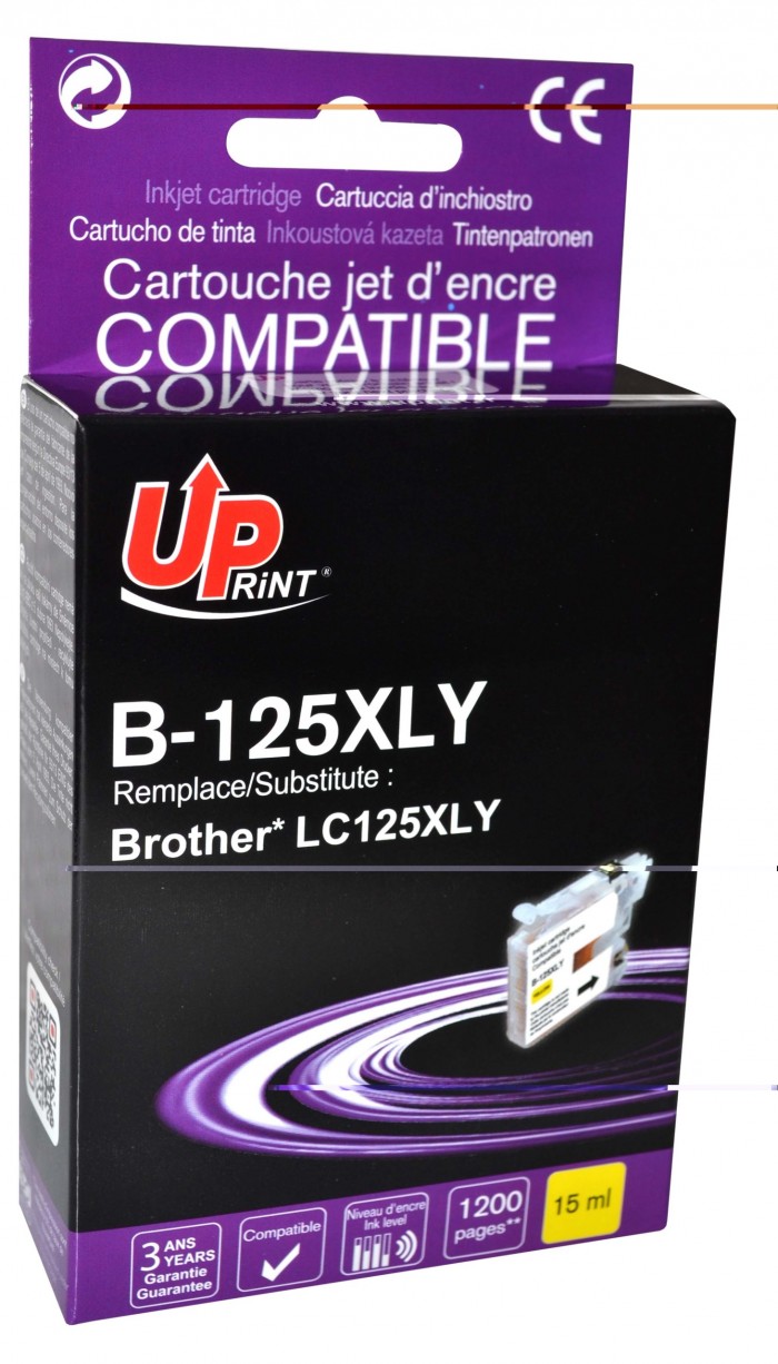 UP-B-125XLY-BROTHER DCPJ4110DW-NEW CHIP 3-LC125XL-Y
