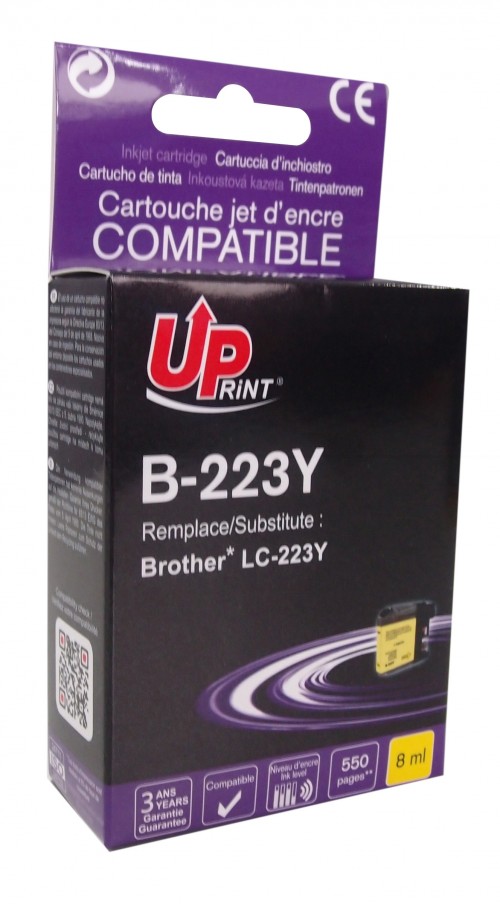 UP-B-223Y-BROTHER MFC-J4620DW-LC223-CHIP V3-Y