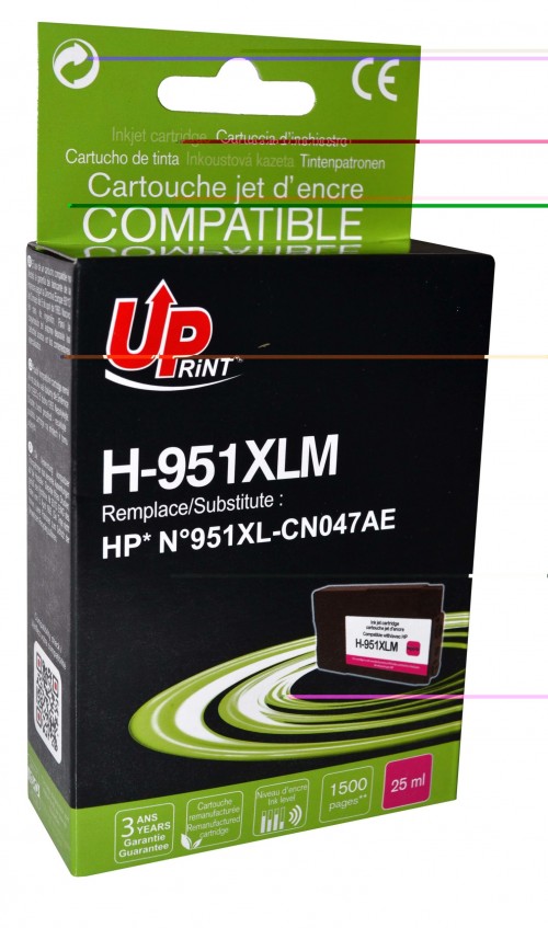 UP-H-951XLM-HP CN047AE-N°951XL-NEW CHIP V4-REMA-M