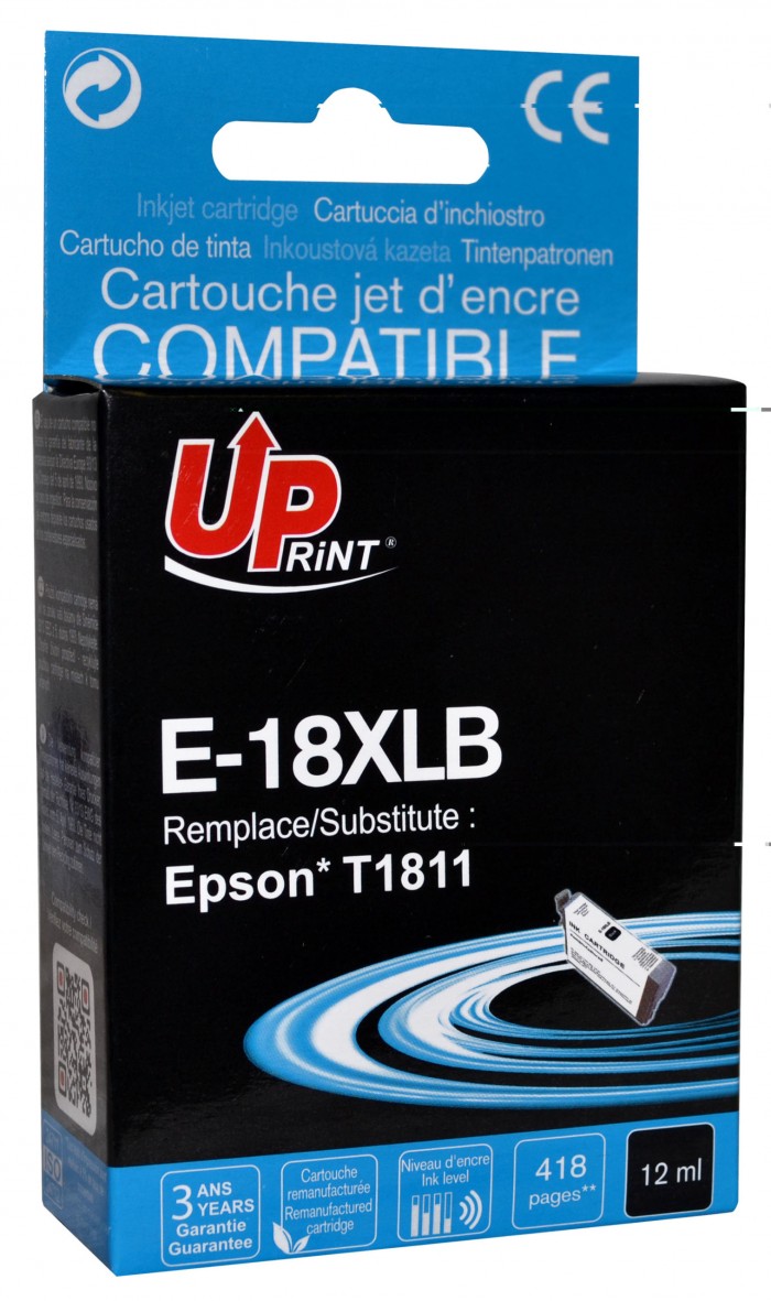 UP-E-18XLB-EPSON XP102/305/405-T1811-REMA-BK-CHIP V2