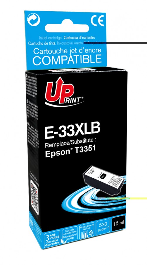 UP-E-33XLB-EPSON XP-530/630/635/830-T3351-BK