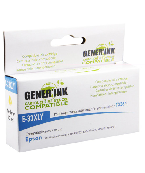 GENERINK-E-33XLY-EPSON XP-530/630/635/830-T3364-Y#