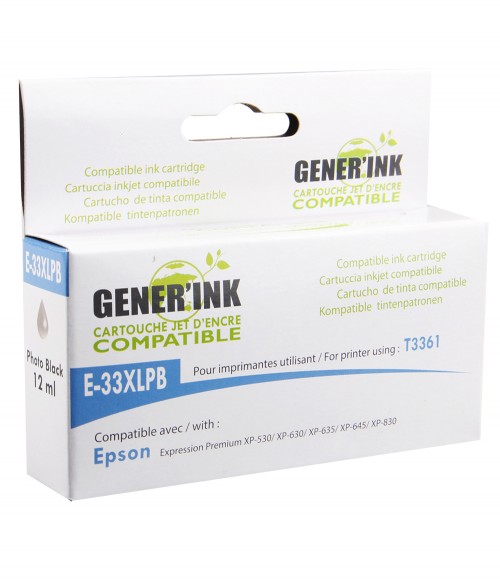 GENERINK-E-33XLPB-EPSON XP-530/630/635/830-T3361-PBK#