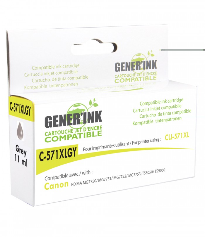 GENERINK-C-571XLG-CANON MG7750 SERIE-CLI 571XL-GY#