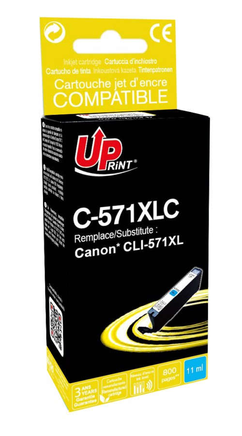 UP-C-571XLC-CANON MG5750/7750-CLI 571XL-C-REMA