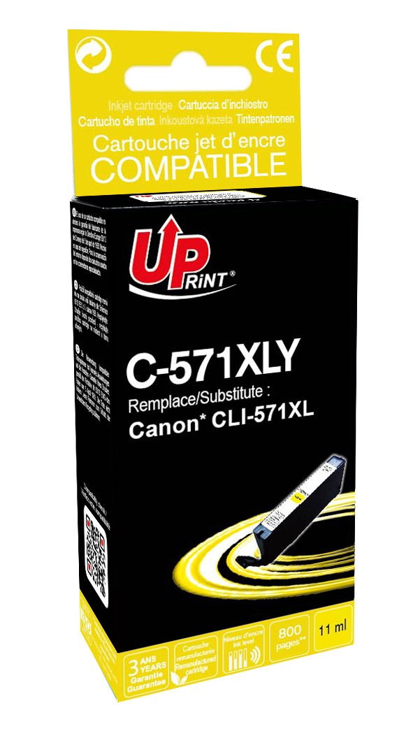 UP-C-571XLY-CANON MG5750/7750-CLI 571XL-Y-REMA