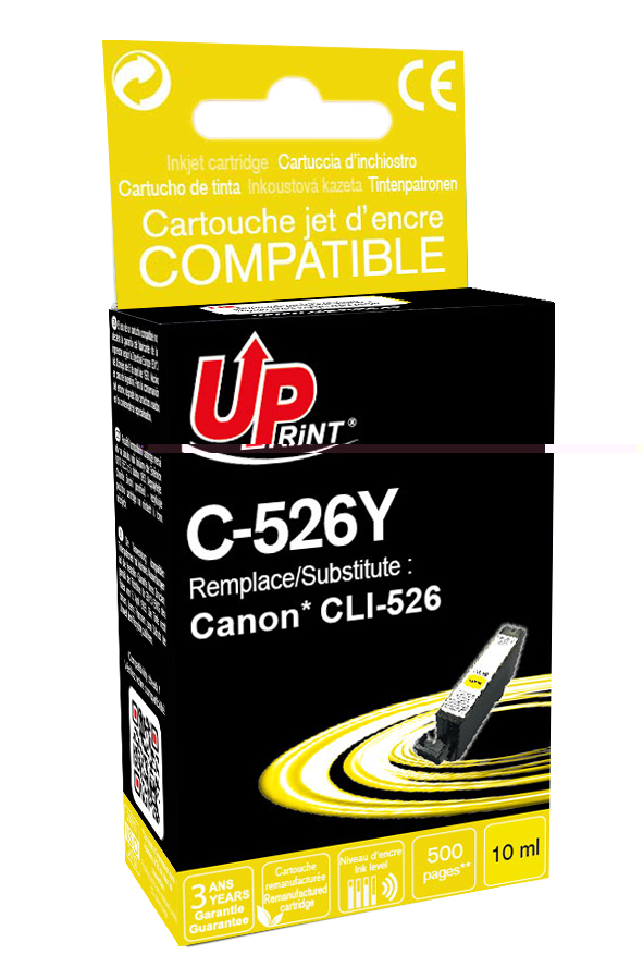 UP-C-526Y-CANON IP4850/4950-CLI526-WITH CHIP-Y-REMA
