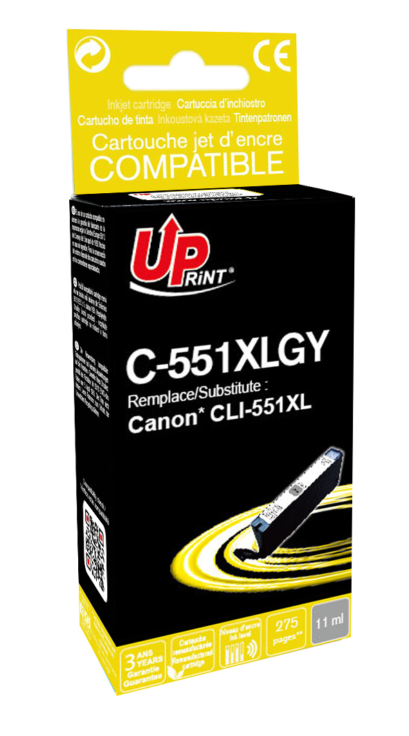 UP-C-551XLGY-CANON MG6350-CLI 551XL-GY-REMA