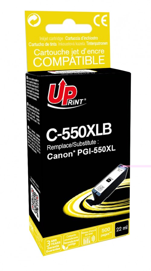 UP-C-550XLB-CANON MG6350/MX925-PGI 550XL-BK-REMA