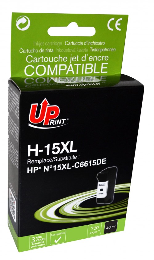 UP-H-15XL-HP C6615-N°15XL-BK