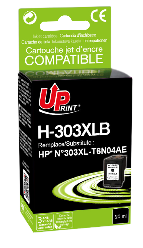 UP-H-303XLB-HP N°303XL-T6N04AE-BK-REMA