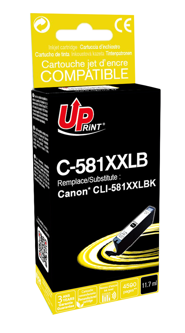 UP-C-581XXLB-CANON TS6150/9150/TR7550/8550-CLI581XXLB-BK-REMA
